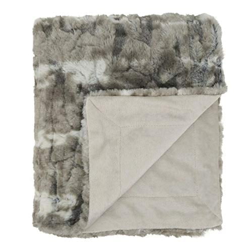 Natural Ultra Soft Blanket for Couch Bedroom and Living Room Décor Fennco Styles Luxury Faux Mink Fur Throw Blanket 50 W x 60 L 